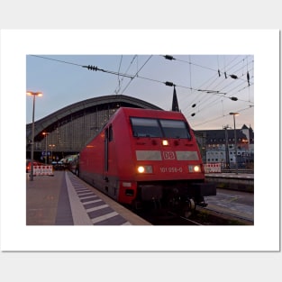 Cologne Station at night Posters and Art